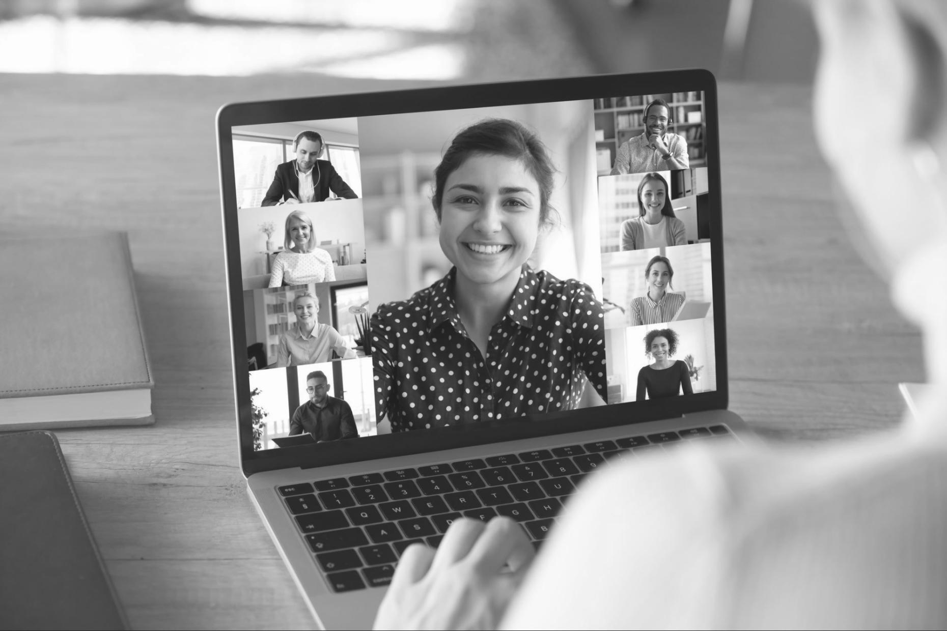Professional reviewing operational metrics